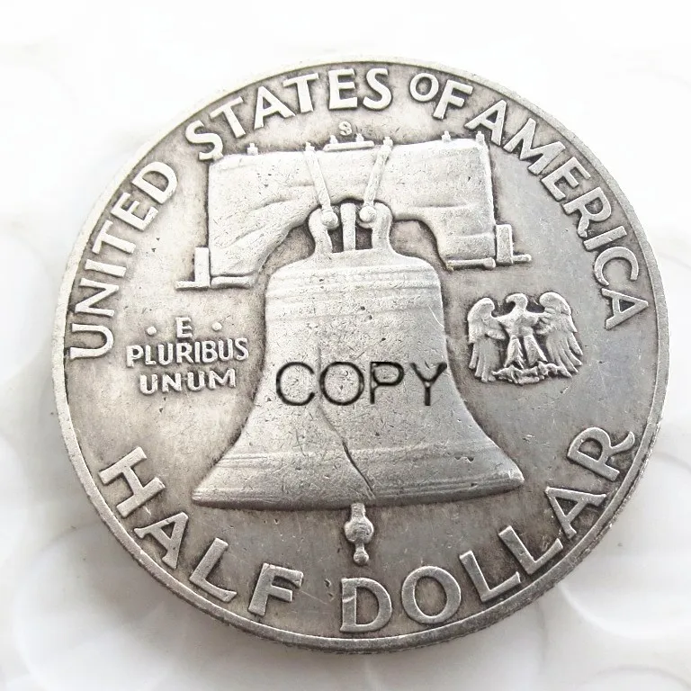 Full set of (1948-1963)PSD 37pcs Franklin Half Dollar Silver Plated Copy Coin