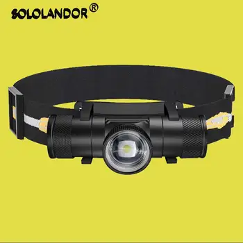 LED-koplamp Zoombare krachtige koplamp Type C USB 18650 Power-display Hoofdlamp Campingflitslamp Vissen Lantaarnlicht