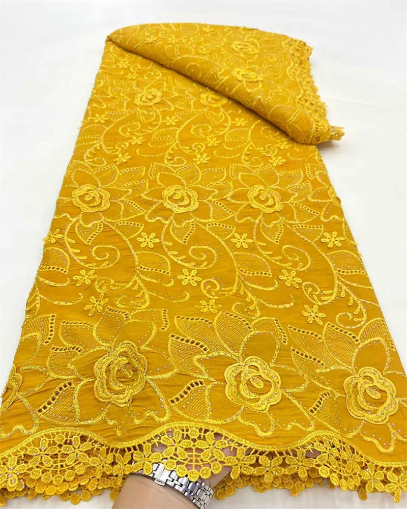 موضة الأبيض الأفريقي أقمشة الدانتيل 2025 جودة عالية جبر الحبل الدانتيل فساتين الزفاف النيجيري للذوبان في الماء النسيج الخياطة