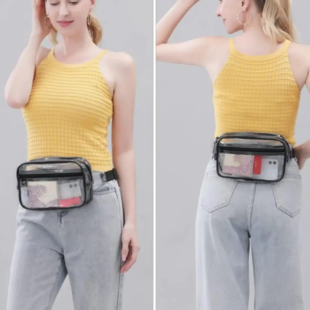 Clear Fanny Pack Waterproof Waist Bag Adjustable Strap Belt Bag PVC Clear Bag Quick Release Travel Unisex Waist Bag Sports Bag