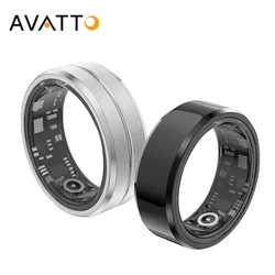 AVATTO Smart Ring Multifunctional Step Health Tracker Heart Rate Blood Oxygen Monitor Waterproof Sleep Fitness Monitor