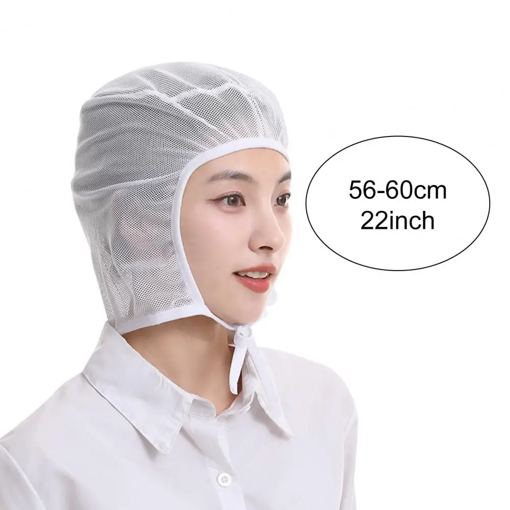 Protective Dust Cap Breathable Mesh Dust Cap with Straps for Factories Workshops Secure Fit Unisex Anti slip Hair Hat