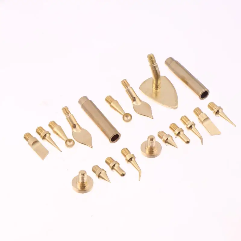 @*7/9/10Pcs Heat Insert Nut Iron Tip M2 M3 M4 M5 M6 M8 Brass Thread Embedded Kit Tool For Plastic 3D Printer Soldering Iron