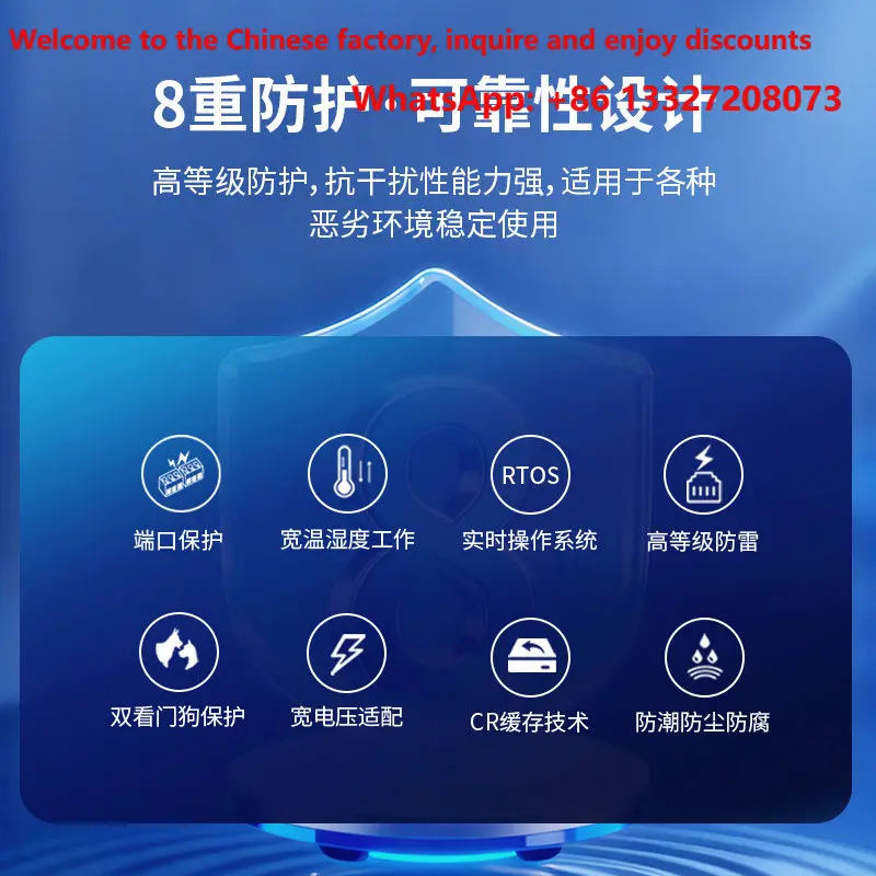 Dual serial port server 2-channel RS485 to Ethernet TCP/IP network port transparent transmission module industrial