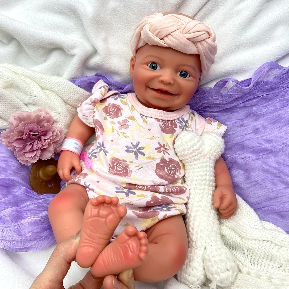 17 بوصة كامل الجسم السيليكون ولد من جديد طفل فتاة لمسة ناعمة واقعية وزن العلاج دمية حديث الولادة رفيق للأمهات المحزنات