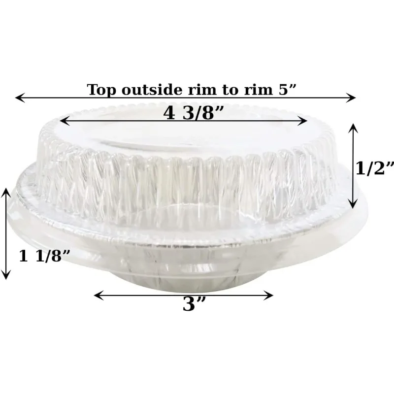 Disposable Aluminum Foil Tart Pan with Lid - 5