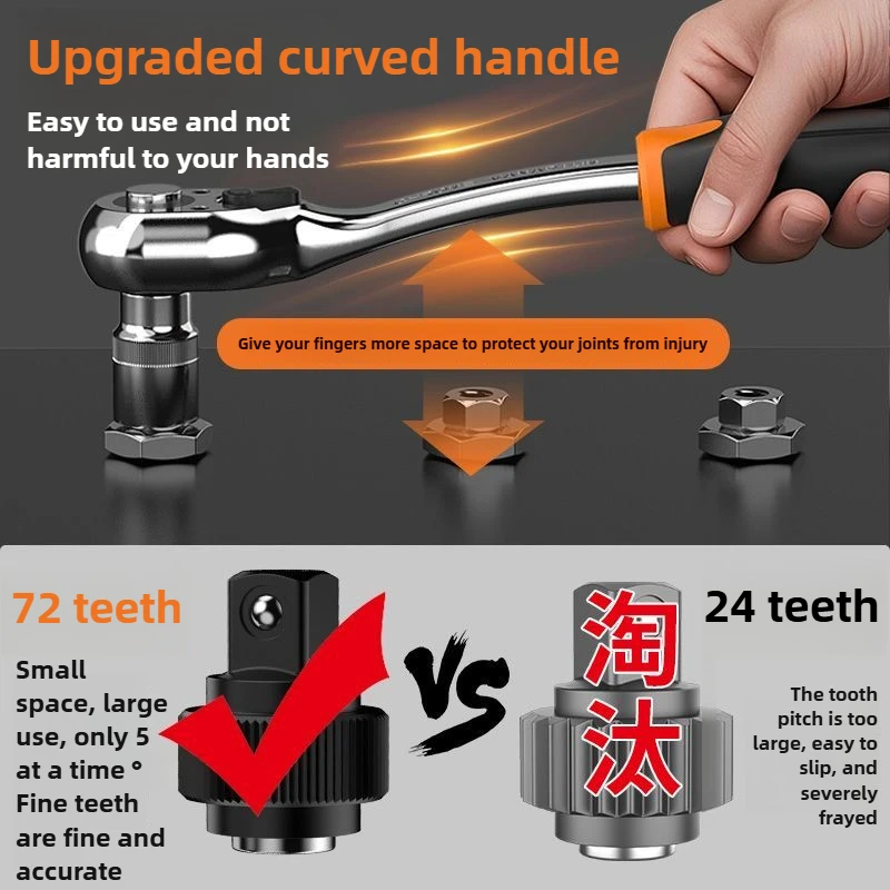 Car Repair Sets Hand Set Multifunctional Ratchet Wrench/socket/screwdriver Repair Tool for Car/Motorcycle/Bike Repair