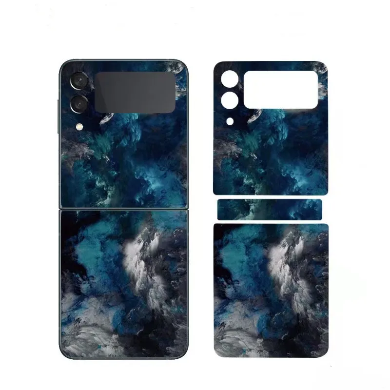

Colorful Anti-Scratch Sticker Skin Wraped For Samsung Galaxy Z Flip 3 4 5 6 5G Back+Hinge Full Cover Film For Galaxy Z Flip3