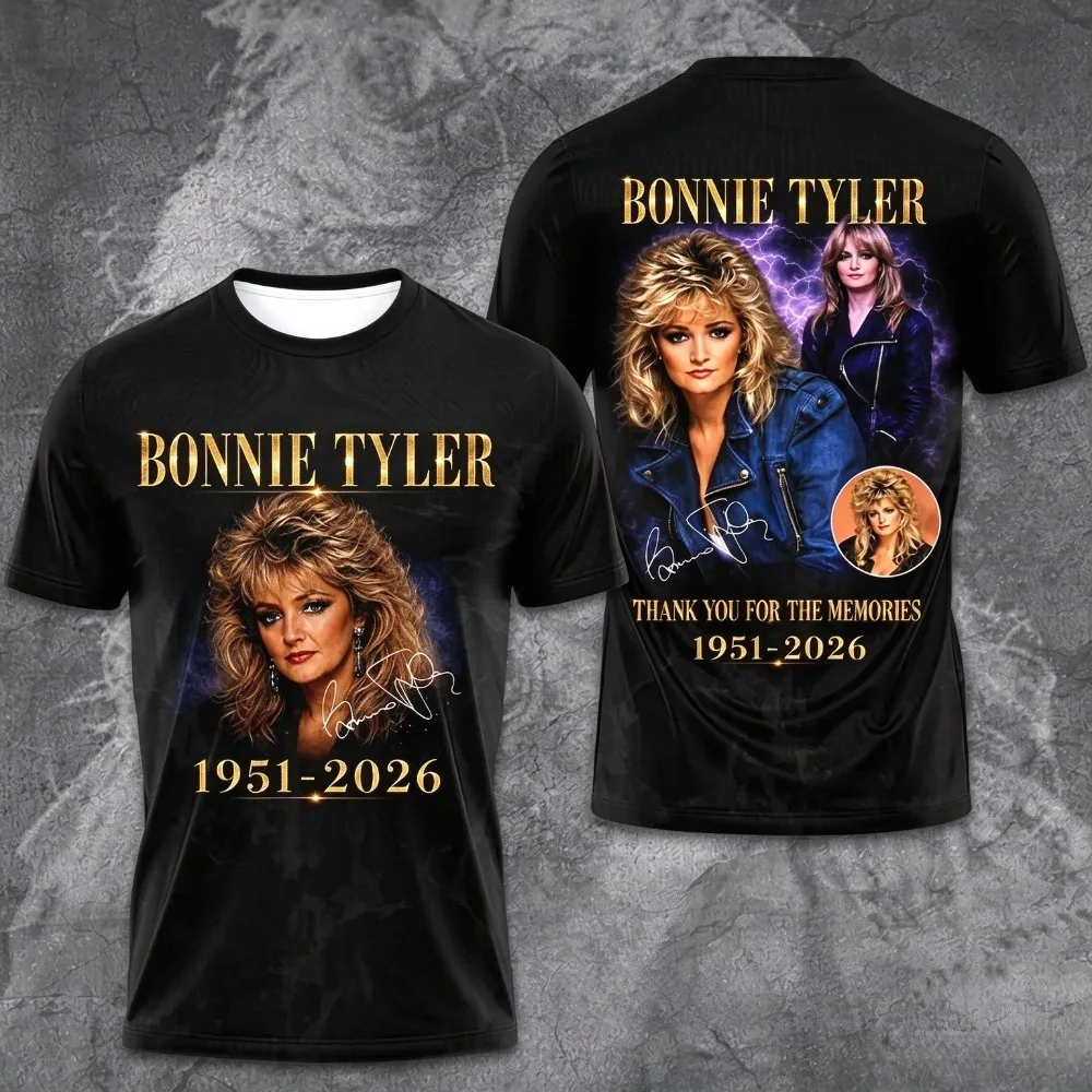 2026 New Bonnie Tyler Fan Commemorative Edition European and American Rock Singer Jersey 3D Quick Drying Sports Unisex T-shirt