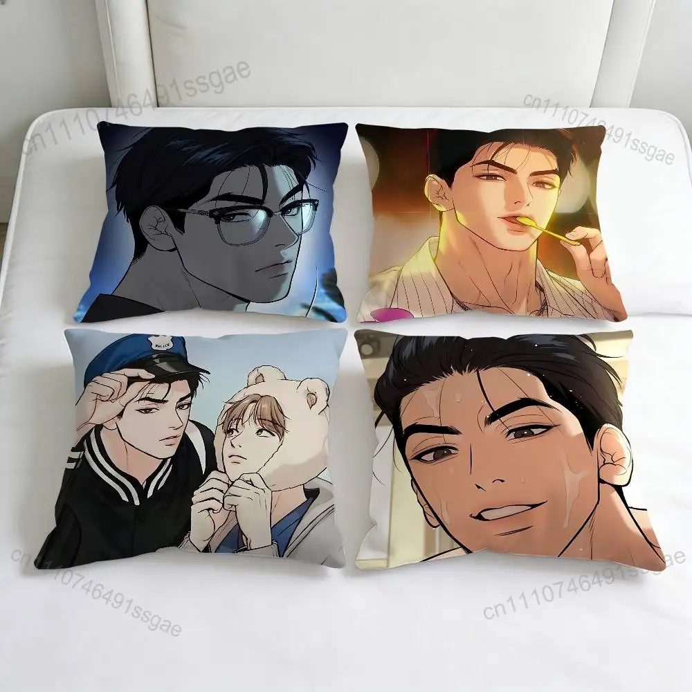 

Comics J-Joo Jaekyung Square Pillow Cover Decorative Throw Pillow Case for Sofa Couch Bed Home Car Living Room Decoration