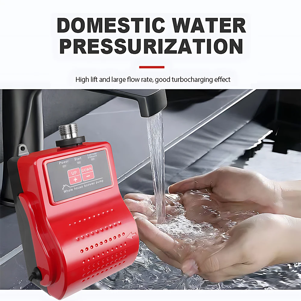 DC24V 69W Automatic Booster Pump 20‑30dB Quiet Water Flow Sensor Pump for Water Heater Solar Tap Water Pressure Boost