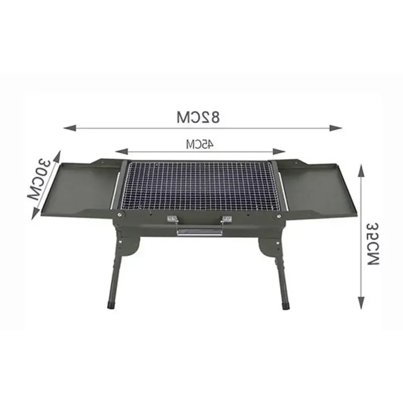 Outdoor foldable portable barbecue rack charcoal camping barbecue stove