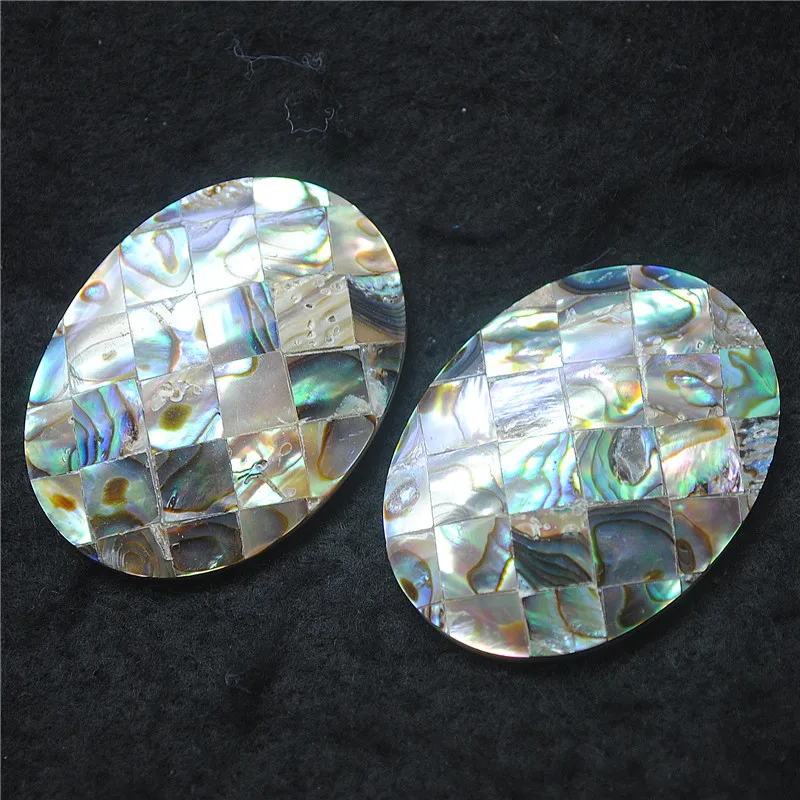 2PCS Natural Abalone Shell Cabochons Oval Shape Size 30X40MM DIY Jewelry Findings Good For Your Jewelry Designs