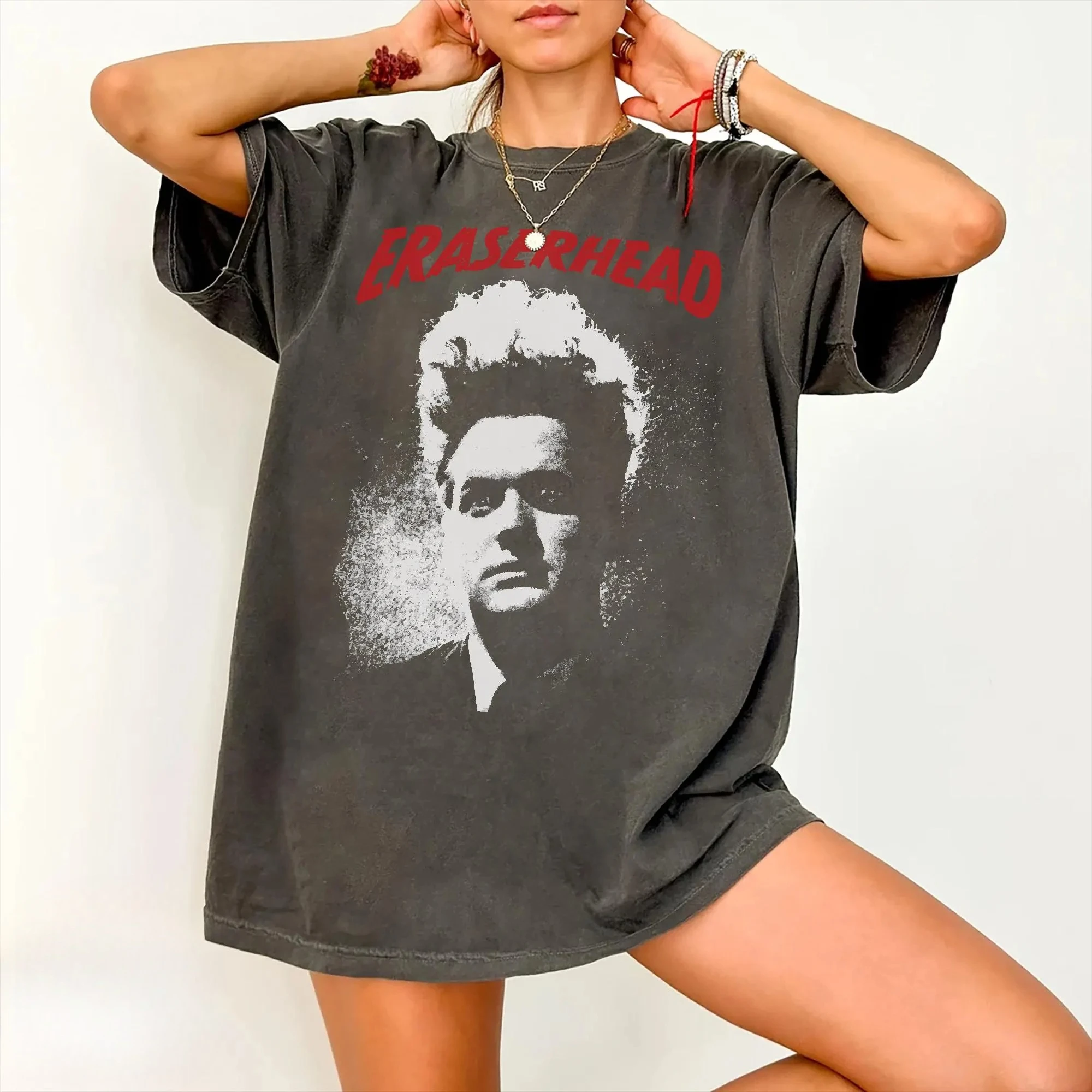 

Eraserhead Movie Printed T-shirt Women's Spring/Summer Fashion Trend Pure Cotton Top Neutral Short Sleeve T-shirt
