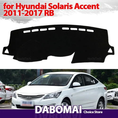 Cubierta de tablero, alfombrilla antideslizante, almohadilla protectora para Hyundai Solaris Accent 2011-2017 RB, accesorios para coche, alfombra parasol