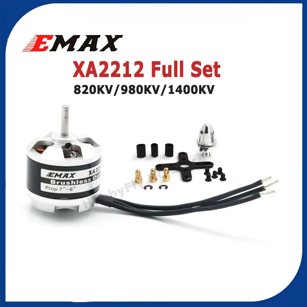 EMAX XA2212 2212 820KV/980KV/1400KV 2-3S Brushless Motor for RC Multirotor Airplane Fixed-Wing APC 8040 8060 9060 1047 1147