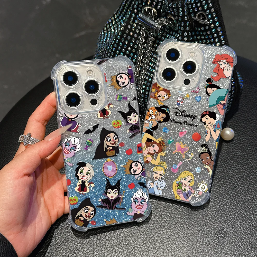 جميل ديزني الأميرة لطيف قضية الهاتف ل ممن لهم A3 A78 A74 A76 A72 A58 A57 A54 A53 A38 A31 A15 A17 A9 A7 A5 4G 5G بلينغ غطاء