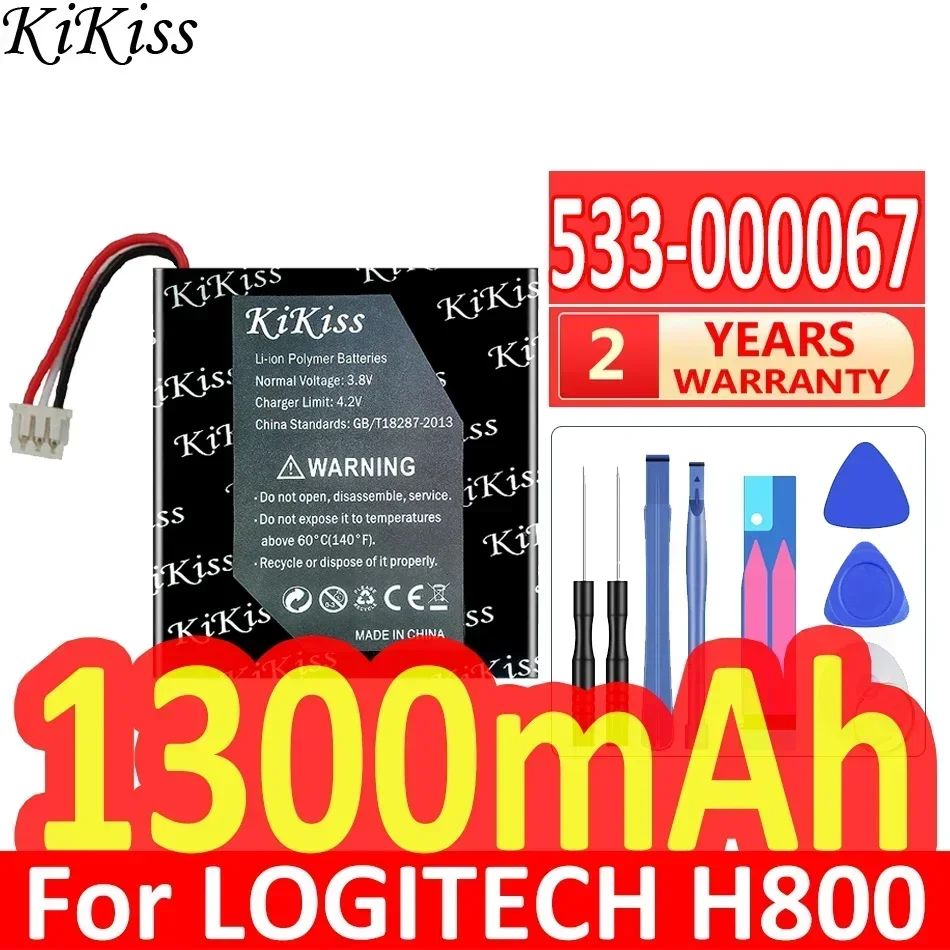 

Мощный аккумулятор KiKiss 1300 мАч для наушников LOGITECH H800 533-000067 AHB472625PST 981-000337