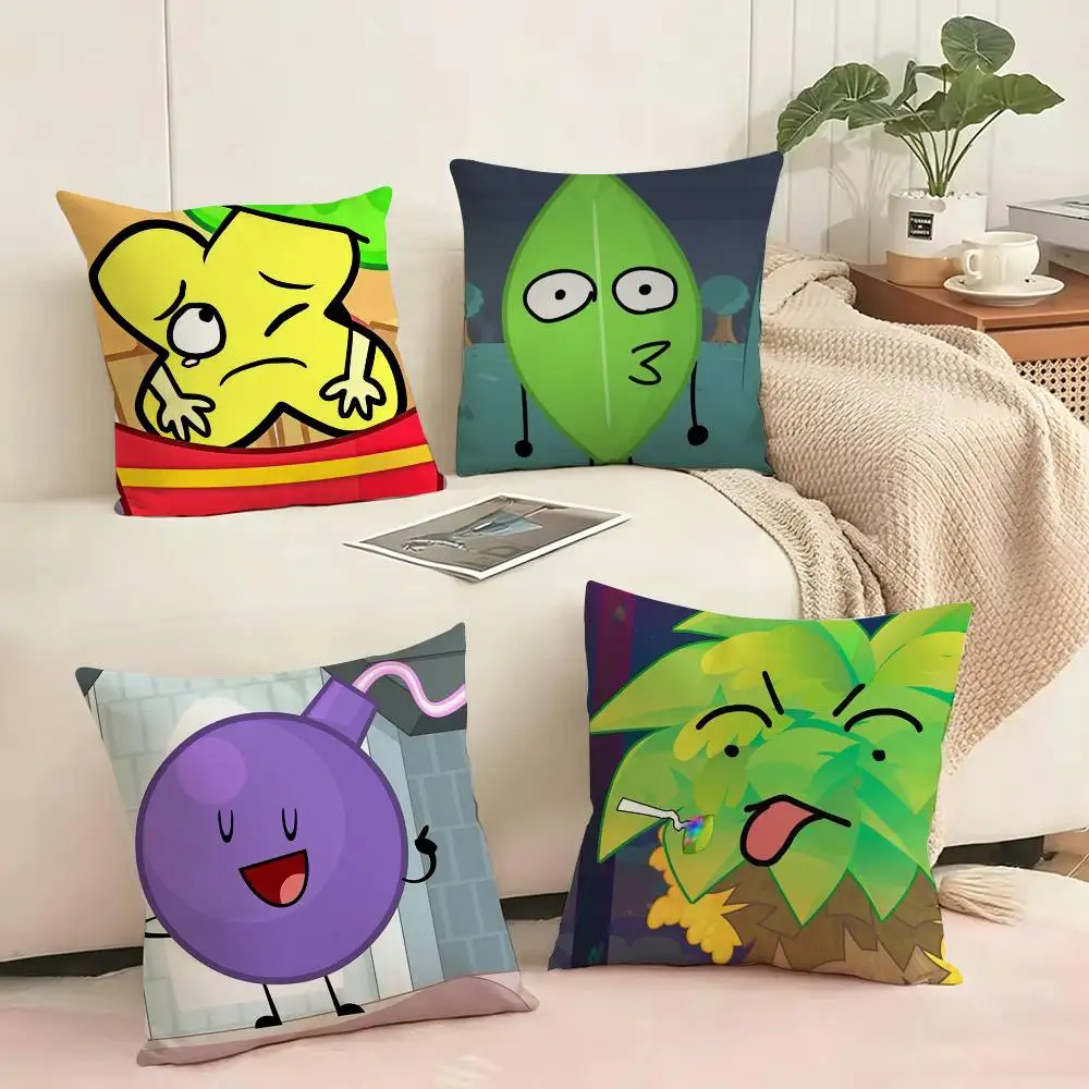 BFDI Battle for D-Dream Island  Pillow Case Square Double-Sided Sofa Cushion Cover Bedroom Bedside Pillow Gift