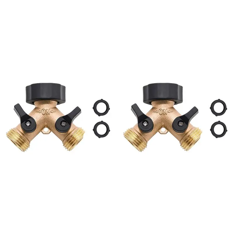 

CYCLI-2X Латунный 2-ходовой садовый кран с внутренней резьбой 3/4, Y-образный ирригационный клапан, разветвитель воды, быстроразъемный соединитель для садового шланга