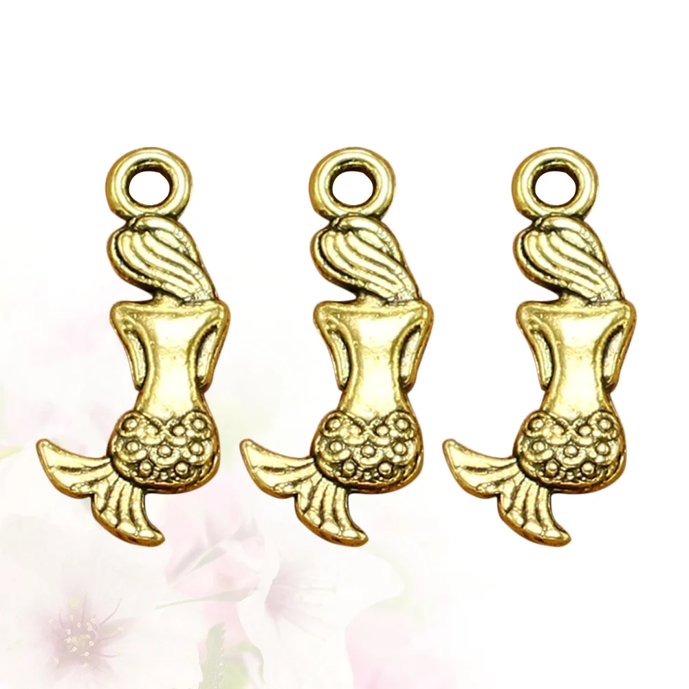 

20Pcs Retro Mermaid Alloy Pendant Charms Gold for DIY Necklace Bracelet Jewelry Making Accessories Alloy Pendant Charm