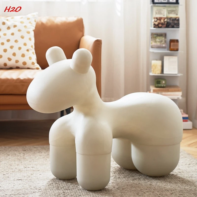 H2O net red designer shoe changing stool creative animal chair living room leisure single hippo chair children cartoon chair