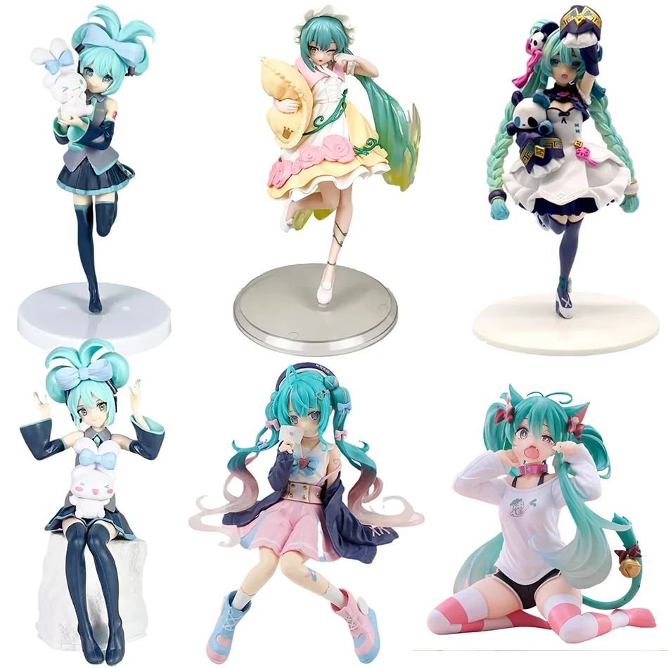 

Popular Anime Hatsune Miku Hand-made PVC Model Anime Beautiful Girl Lovely Hand-made Table Decorations Hand-made Birthday Gift