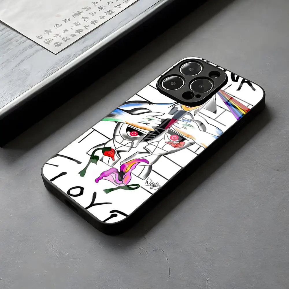 Etui na telefon Rock Band P-Pink F-Floyd Glass do IPhone 16 15 14 Pro Max 13 12 Mini 11 X XS XR 8 Plus do Samsung Nadaje się do 28-3 — zdjęcie produktu 5