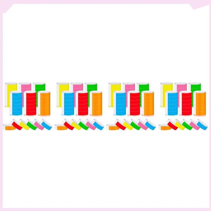 

B24B 2400Pcs Waterproof Hand Bands Neon Wrist Bands For Events Concert Wristbands Adhesive Wristbands For Party