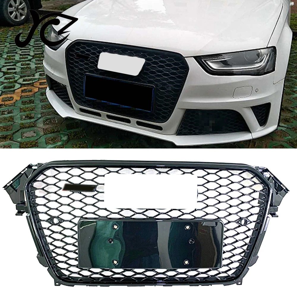 

For Audi A4 B8 2013-2016 Car Front Grille Grills Net Assembly Frame Decorations Auto Replacement Exterior Parts