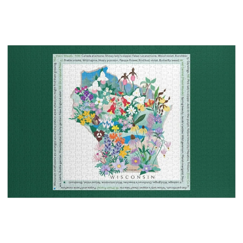

Wisconsin Wildflowers Jigsaw Puzzle Custom Jigsaw Personalized For Kids Jigsaw For Kids Custom Gift Puzzle