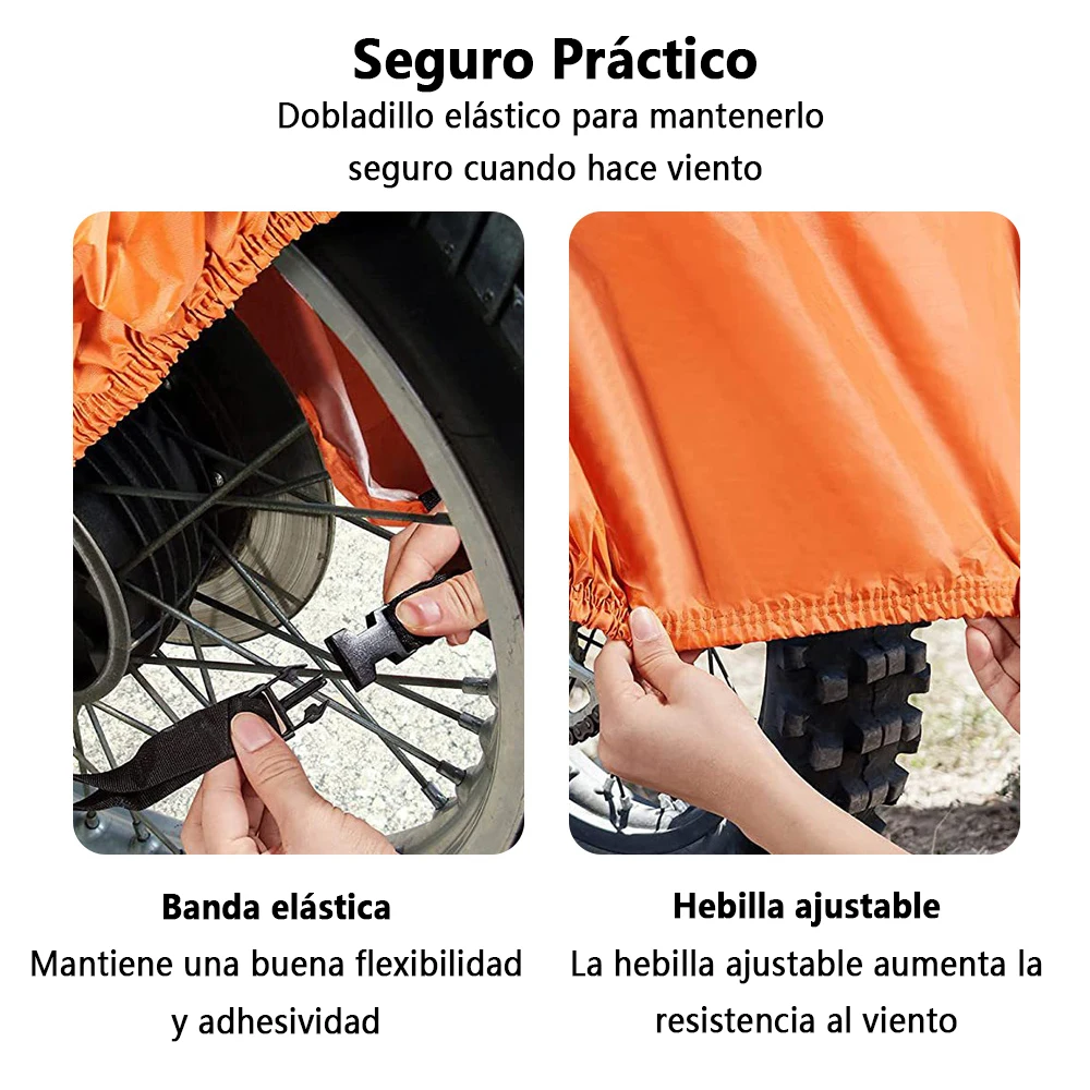 Cubierta naranja para motocicleta M L XXL, Protector UV Universal para exteriores, cubiertas para Scooter a prueba de lluvia y polvo, impermeables