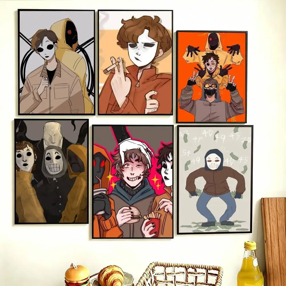 O-perator MH Marble Hornets Poster Perfect Space Sticker Self Adhesive for Office Home Theater Wall Art Decor Fancy Gift