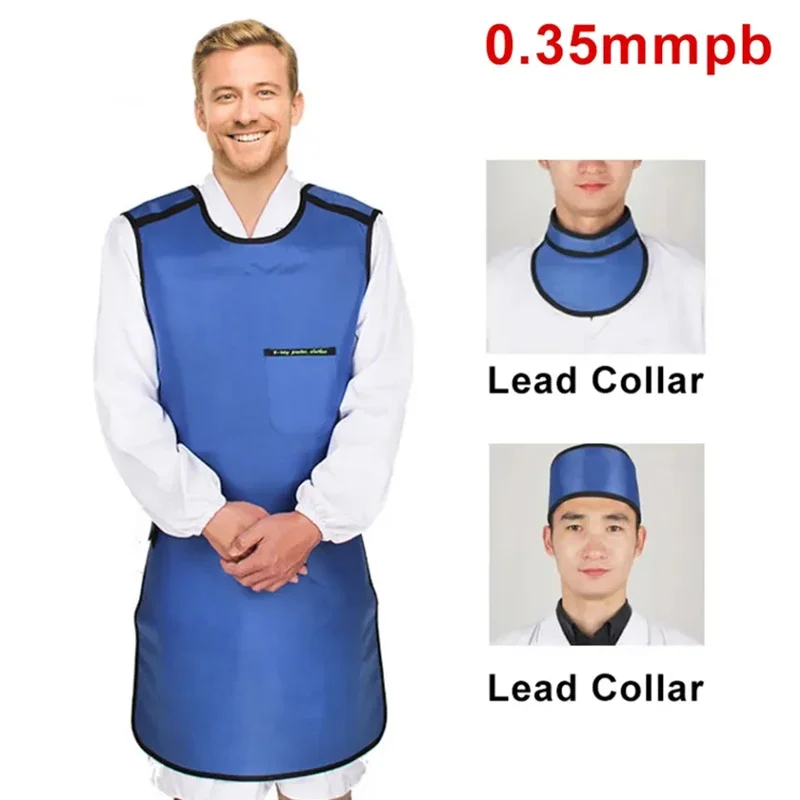 Dental X-Ray Lead Apron 0.5mmPb Thyroid Collar Set Radiation Protection Shield for Dentist