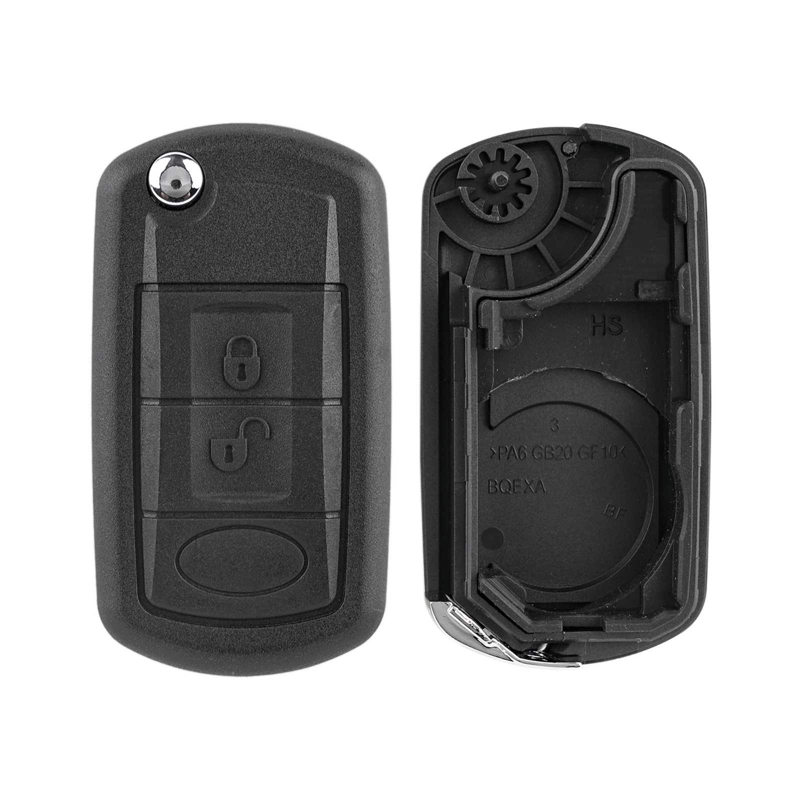 3 Button Remote  Key Fob Shell Case + HU101 Flip Blade Replacement For Land Rover Discovery 3 Range Rover Sport
