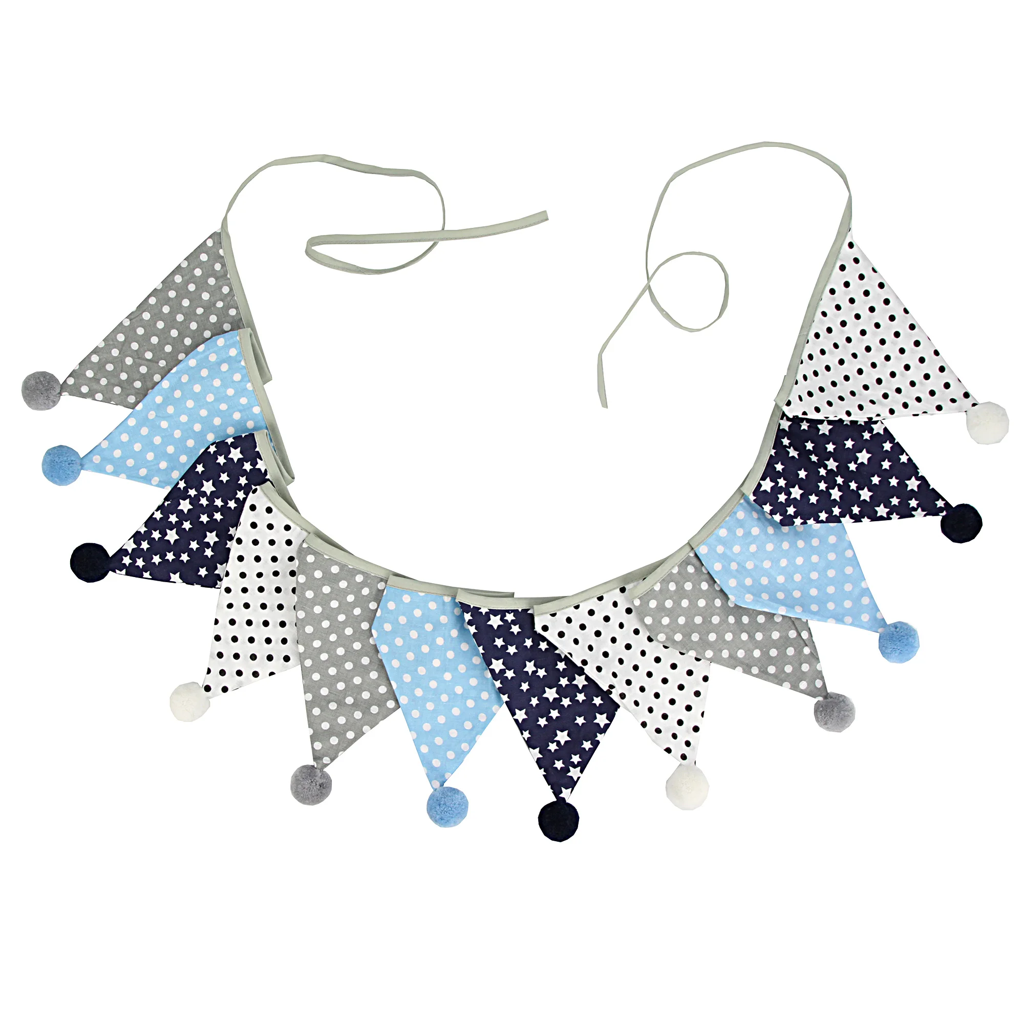 3,2 m Vintage-Blumenstoff-Wimpelkette, 12 Wimpel-Flaggen mit Kugeln, Hochzeit, Party, Dekoration, Banner, Zuhause, Babyparty, Karneval, Girlande – Detail 24
