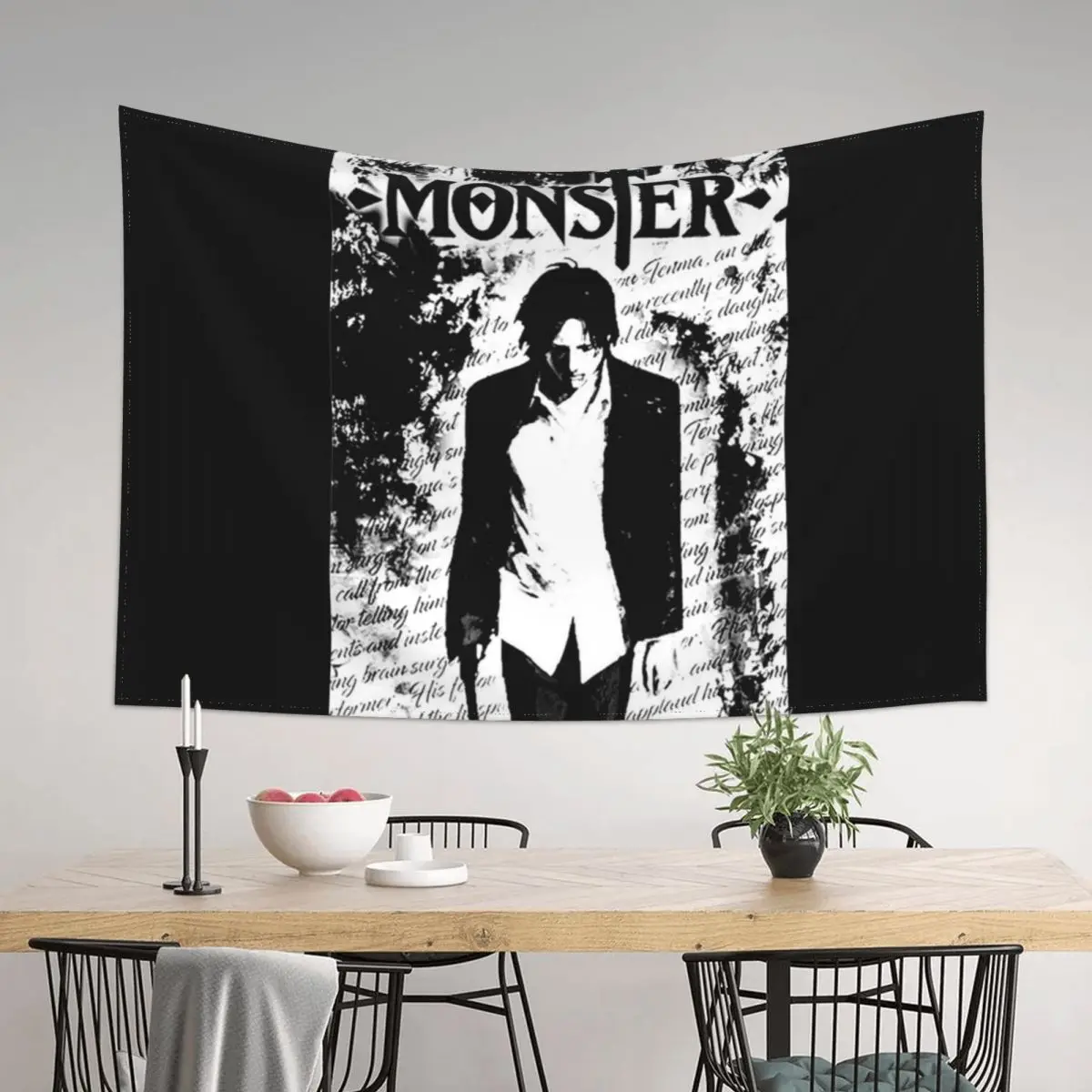 

Naoki Urasawa&x27;s Monster - Anime Manga poster Poster Tapestry Carpet Wall Home Decor Accessories Tapestry