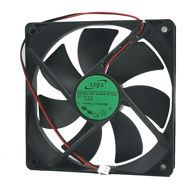 ADDA Frequency Converter Chassis Fan, 24V, 0.25A, 12025, 12cm, 120x120x25mm, New, AD1224UX-A73GL