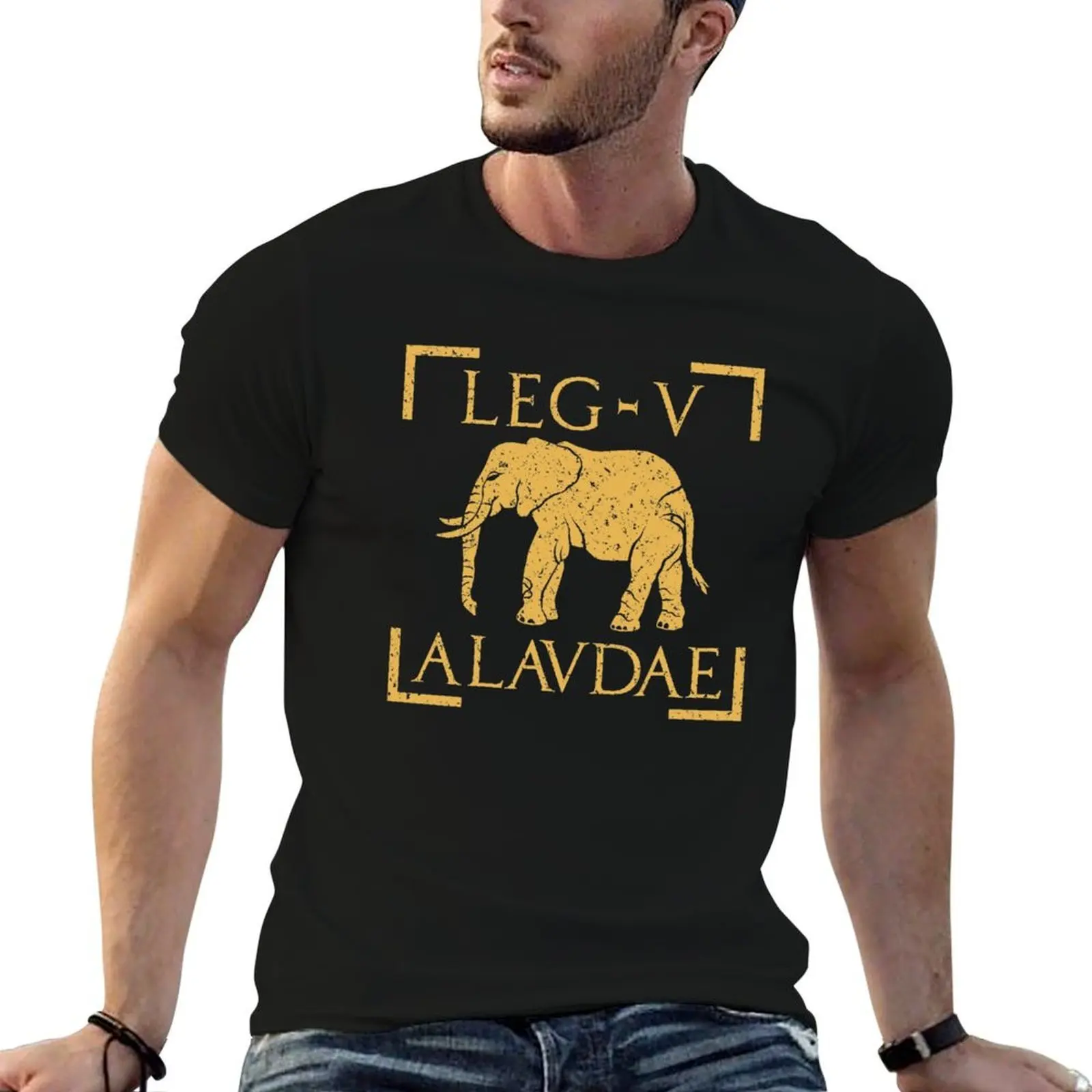 

Legio V Alaudae Elephant Emblem Roman Legion T-Shirt t shirts for man graphic vintage man t shirt heavy cotton T-Shirt
