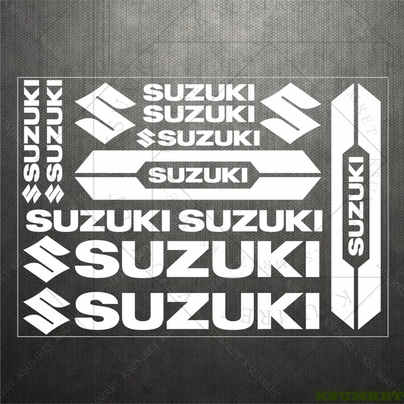 

Набор наклеек с логотипом Suzuki для мотоциклетного бака и шлема