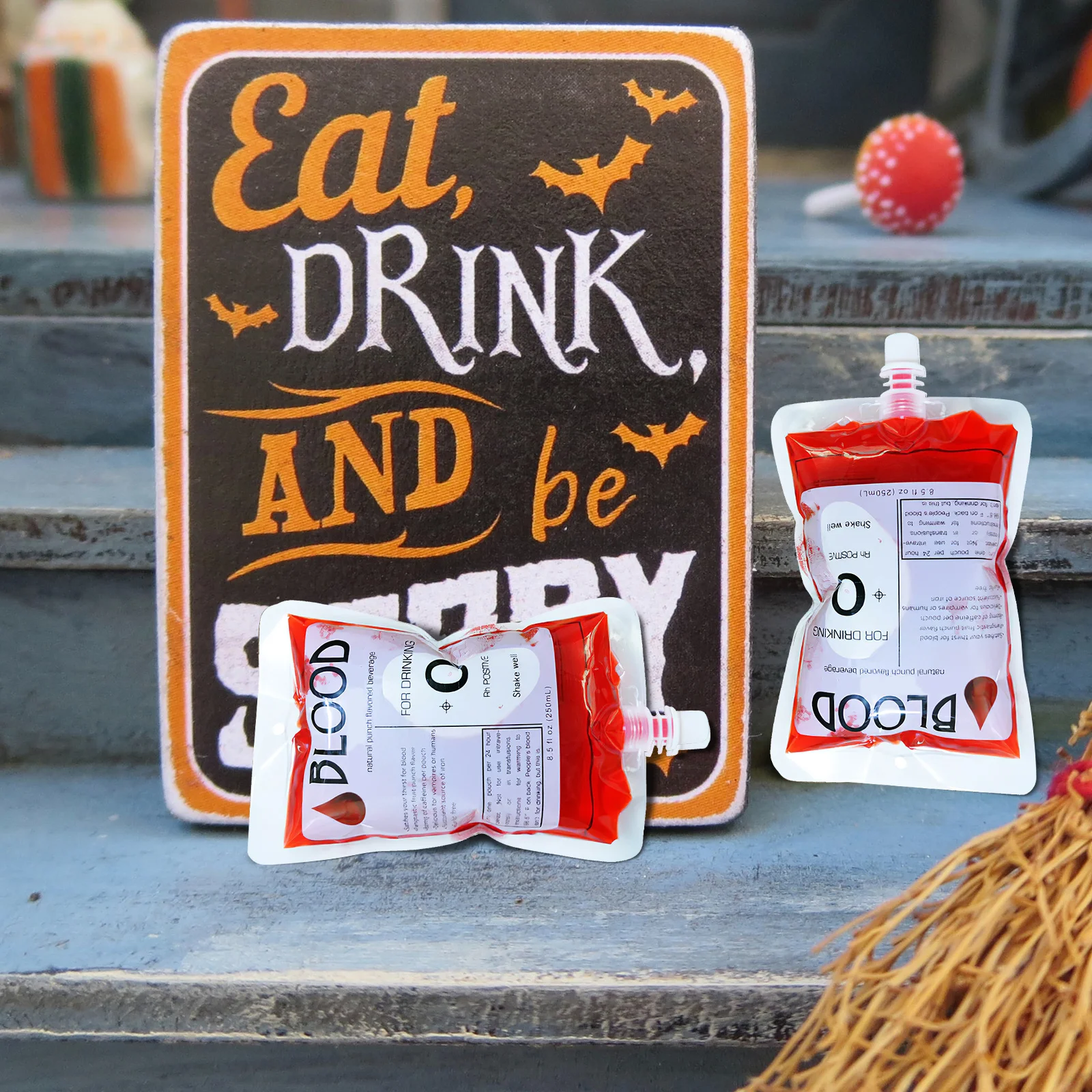 10 pçs saco de plástico premium durável leve 150ml sem gancho funil festa de halloween festival prop armazenamento de sangue