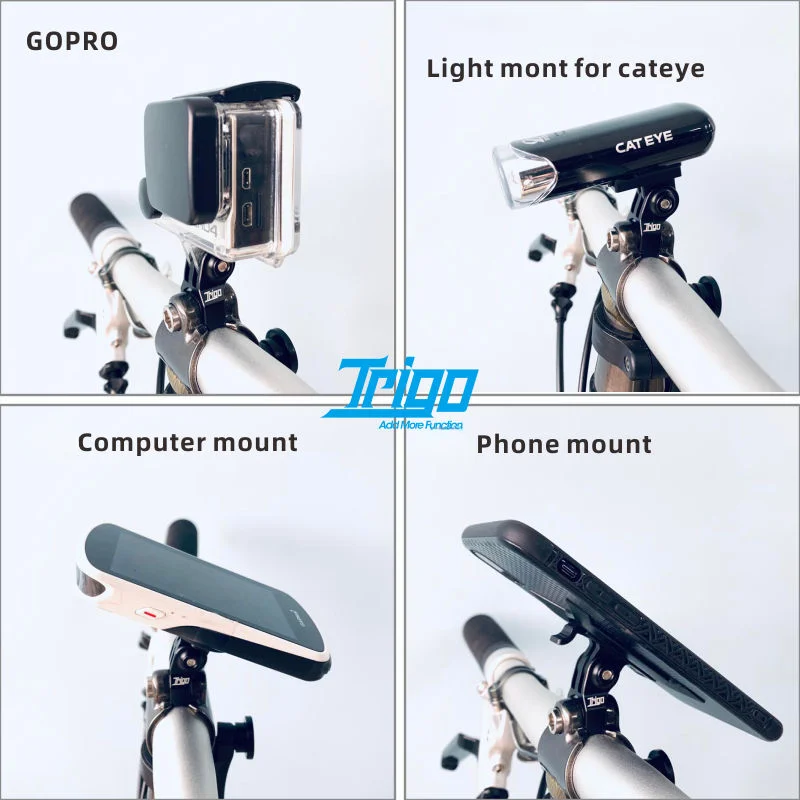 Trigo TRP1820 1946 Bicycle Alloy Computer Phone Light Mount Gopro Mount Camera Base Bracket for Brompton Folding Bike