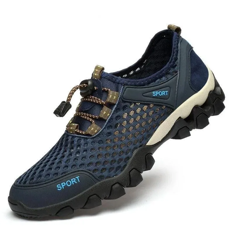 Letnie męskie siatkowe buty sportowe Moda Alpinizm Oddychające lekkie buty antypoślizgowe Outdoor Travel Running Casual Shoes