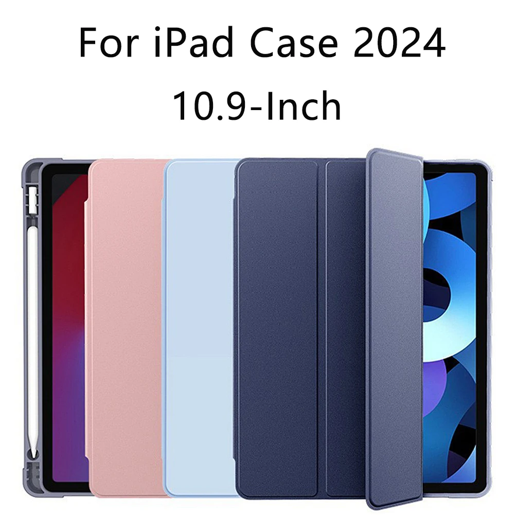 เคสสำหรับ iPad Air 5/4 2024 10.9นิ้ว, เคสแท็บเล็ตกันกระแทกและกันกระแทกอัตโนมัติเคสที่วางแท็บเล็ต