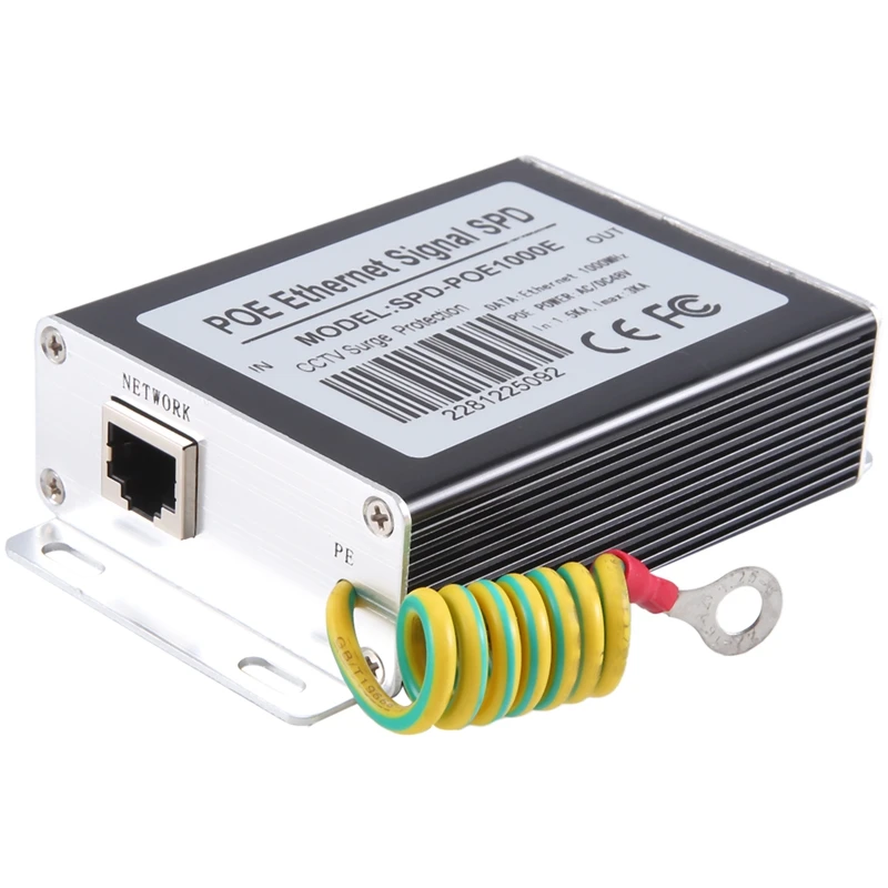 Enkelkanaals Gigabit Poe Poe Ethernet Signaal 1000Mbps Spd Netwerk Overspanningsbeveiliging Voor Cctv Ip Camera Accessoires Onderdelen