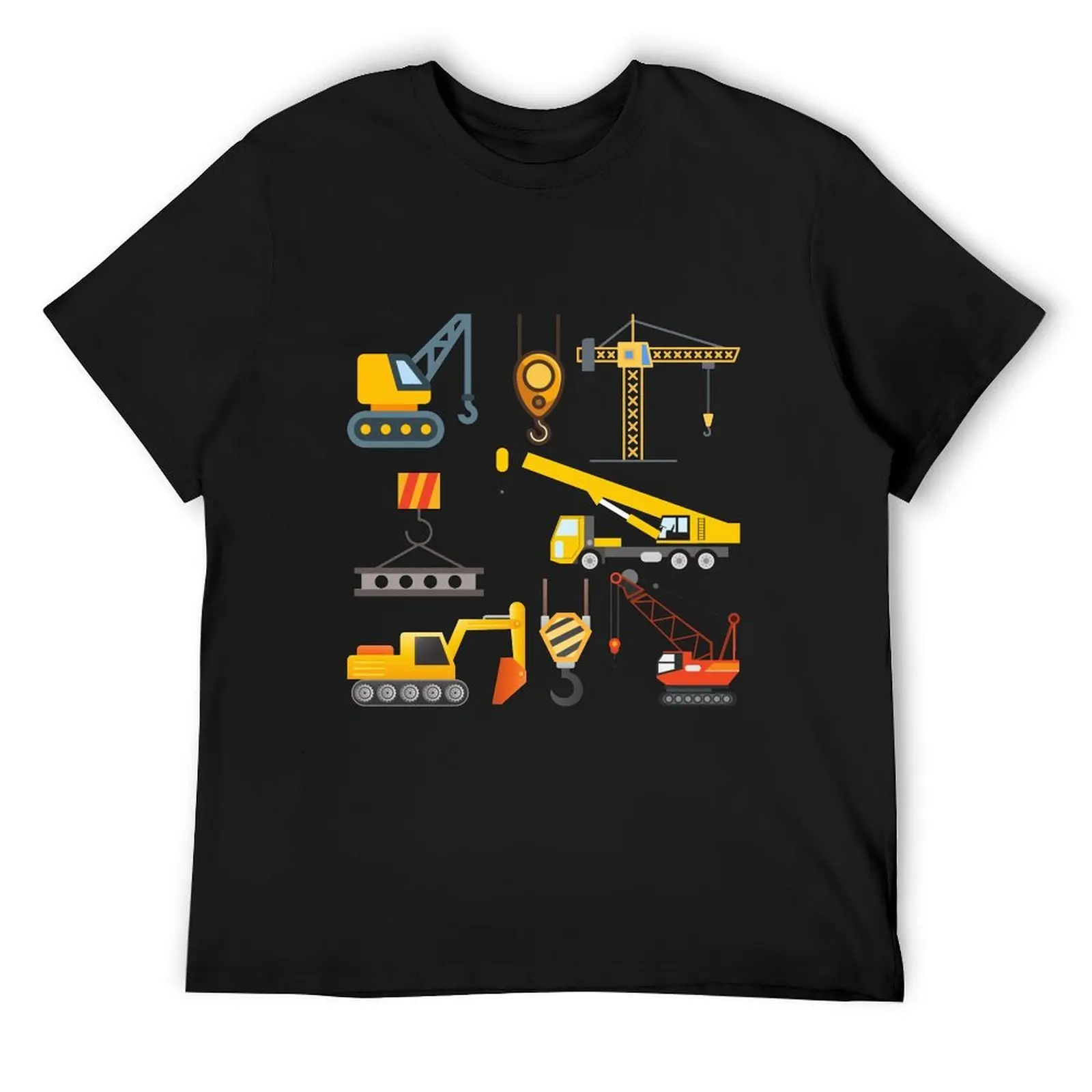 

Heavy earth mover construction machines T-Shirt Anime t-shirt custom shirt summer shirt blue archive men workout shirt