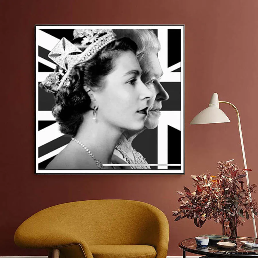 Diamond Rhinestones Painting Queen Elizabeth II Of England 5D DIY Cross Stitch Embroidery Picture Mosaic Drill Living Room Decor