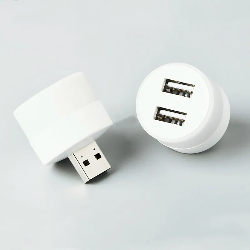 Minilampka małe gadżety USB Hub 2 porty Plug And Play sypialnia nocne czytanie wyglądająca książka ochrona oczu lampy LED na biurko oświetlenie