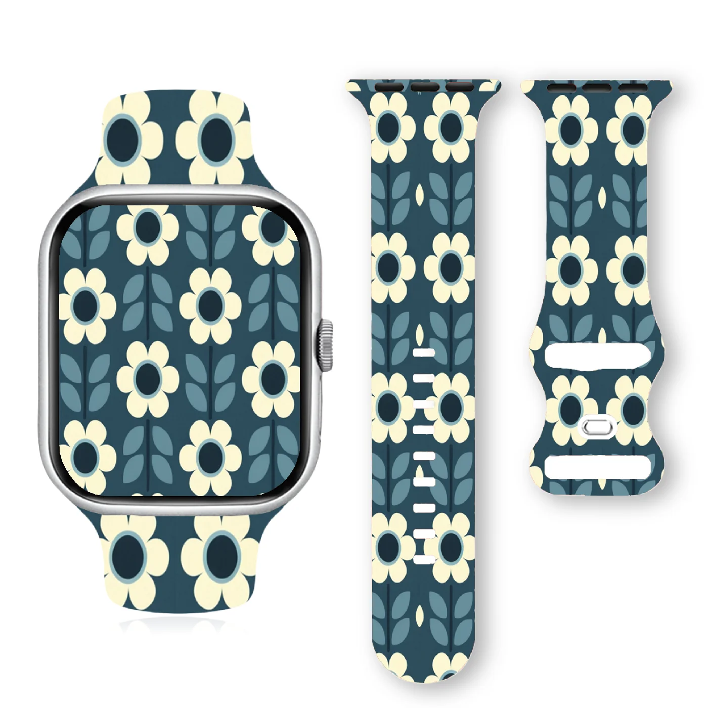 Rainbow Macaron Soft Silicone Band for Apple Watch 9 8 7 6 5 Ultra SE Size 38 40 41 42 44 45 49mm Strap Suitable for All iWatch