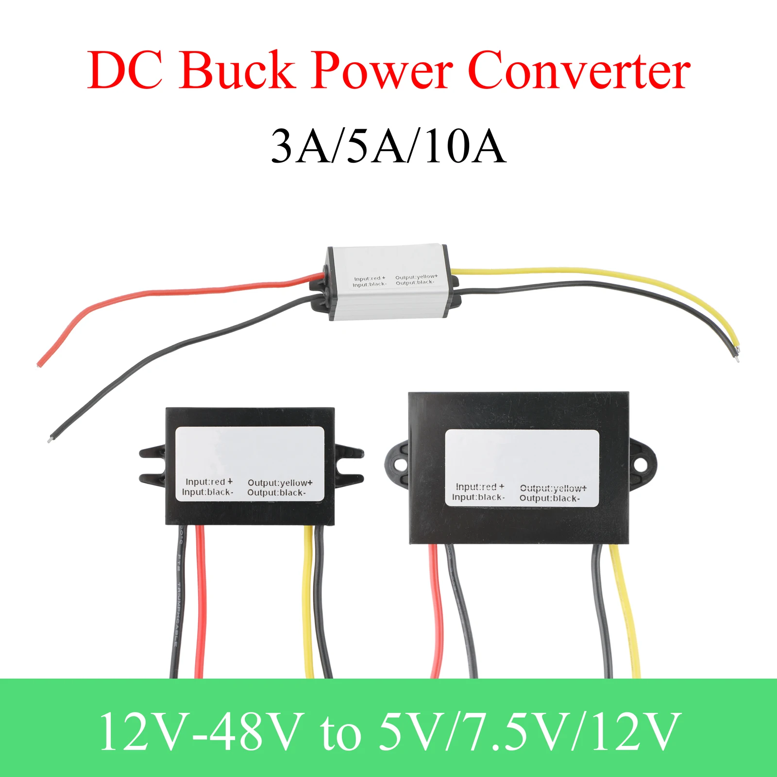 US 12V-24V to 5V DC Power Converter 5A Buck Regulator Auto Step-Down Voltage Automotive Power Supply Moudle For Car